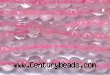 CCB1353 15 inches 2.5mm faceted coin rose quartz beads