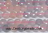 CCB1370 15 inches 4mm faceted coin morganite beads