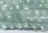 CCB1387 15 inches 4mm faceted coin amazonite beads