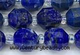 CCB1446 15 inches 7mm - 8mm faceted lapis lazuli beads