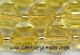 CCB1521 15 inches 8mm - 9mm faceted citrine gemstone beads