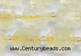 CCB1528 15 inches 9mm - 10mm faceted citrine gemstone beads