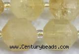 CCB1533 15 inches 11mm - 12mm faceted citrine gemstone beads