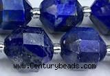 CCB1540 15 inches 11mm - 12mm faceted lapis lazuli beads