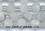 CCB1563 15 inches 5mm - 6mm faceted white moonstone beads