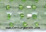 CCB1574 15 inches 5mm - 6mm faceted prehnite gemstone beads