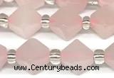 CCB1602 15 inches 10mm faceted rose quartz beads