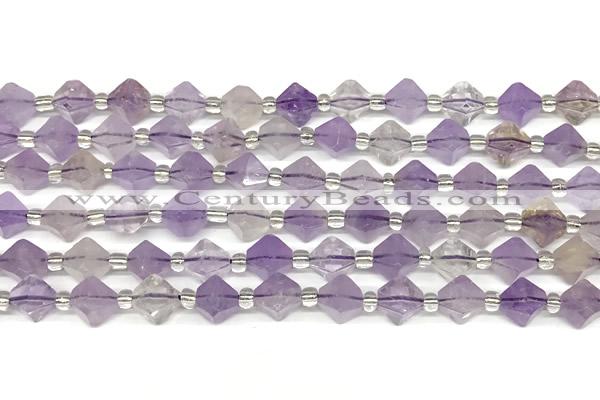 CCB1607 15 inches 10mm faceted lavender amethyst beads