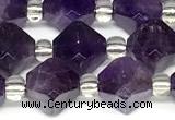 CCB1608 15 inches 10mm faceted amethyst gemstone beads