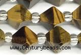 CCB1616 15 inches 10mm faceted yellow tiger eye beads