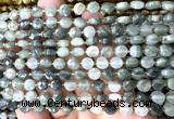 CCB1719 15 inches 6mm faceted coin seaweed quartz beads