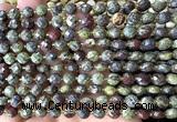 CCB1785 15 inches 6mm faceted coin dragon blood jasper beads