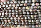 CCB1786 15 inches 6mm faceted coin leopard skin jasper beads