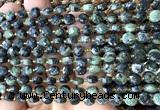 CCB1799 15 inches 6mm faceted coin kambaba jasper beads