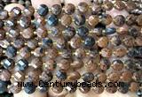 CCB1828 15 inches 6mm faceted coin mahogany obsidian beads