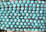 CCB1837 15 inches 6mm faceted coin amazonite gemstone beads