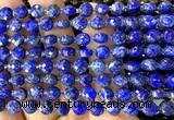CCB1845 15 inches 6mm faceted coin lapis lazuli beads