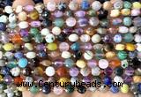 CCB1847 15 inches 6mm faceted coin colorful gemstone beads