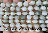 CCB1914 15 inches 8mm faceted coin green rutilated quartz beads