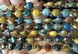 CCB1987 15 inches 8mm faceted coin ocean jasper beads