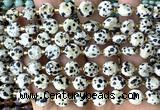 CCB1990 15 inches 8mm faceted coin dalmatian jasper beads