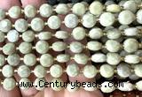 CCB1991 15 inches 8mm faceted coin Alashan jasper beads