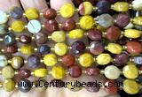 CCB2001 15 inches 8mm faceted coin mookaite gemstone beads