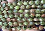 CCB2003 15 inches 8mm faceted coin unakite gemstone beads