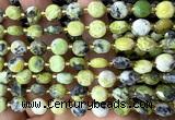 CCB2007 15 inches 8mm faceted coin Australia chrysoprase beads