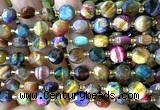 CCB2052 15 inches 8mm faceted coin colorful tiger eye beads