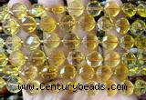 CCB2086 15 inches 10mm faceted coin citrine beads wholesale