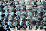 CCB2150 15 inches 10mm faceted coin kambaba jasper beads
