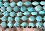 CCB2182 15 inches 10mm faceted coin amazonite gemstone beads