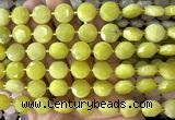 CCB2331 15 inches 12mm faceted coin Korean jade beads