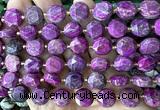 CCB2332 15 inches 12mm faceted coin dyed jade beads