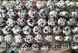 CCB2338 15 inches 12mm faceted coin dalmatian jasper beads