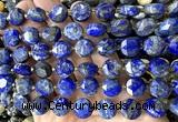 CCB2375 15 inches 12mm faceted coin lapis lazuli gemstone beads