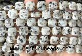 CCB2405 15 inches 10mm faceted square sesame jasper beads