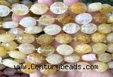 CCB2503 15 inches 9*14mm faceted marquise yellow quartz beads