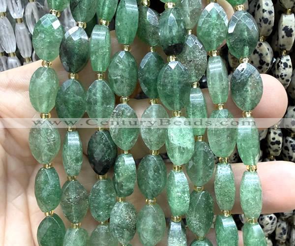 CCB2505 15 inches 9*14mm faceted marquise green strawberry quartz beads