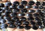 CCB2523 15 inches 9*14mm faceted marquise black obsidian beads