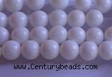 CCB400 15.5 inches 4mm round white tridacna beads wholesale