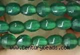 CCB548 15.5 inches 4mm faceted coin green agate beads