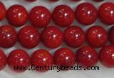 CCB55 15.5 inches 4-6mm round red coral beads Wholesale