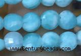 CCB553 15.5 inches 4mm faceted coin amazonite beads wholesale