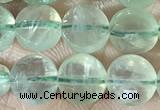 CCB608 15.5 inches 6mm faceted coin prehnite gemstone beads