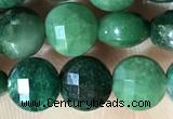 CCB629 15.5 inches 6mm faceted coin African jade gemstone beads