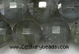 CCB684 15.5 inches 10mm faceted coin labradorite gemstone beads