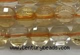 CCB703 15.5 inches 6mm faceted coin citrine gemstone beads