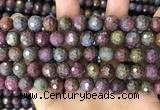 CCB791 15.5 inches 8mm faceted round jasper gemstone beads wholesale